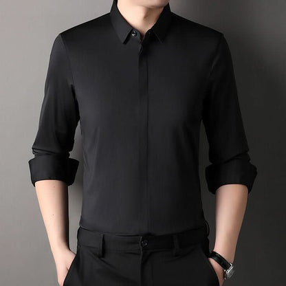 Refined Button Front Smart Casual Shirt