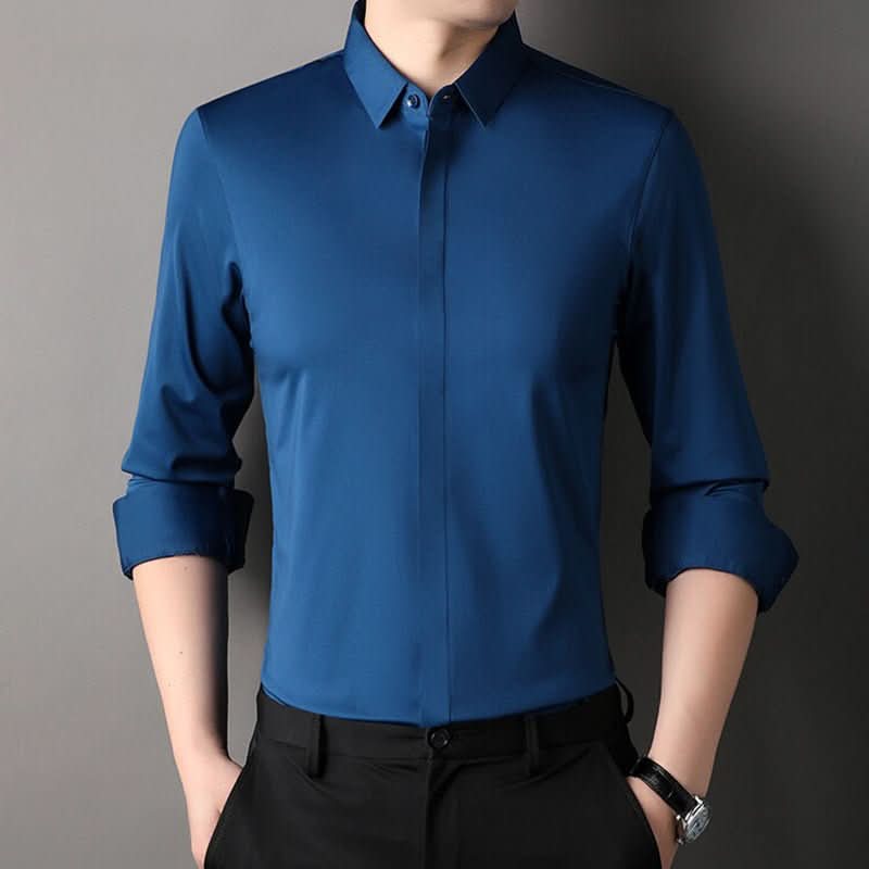Refined Button Front Smart Casual Shirt