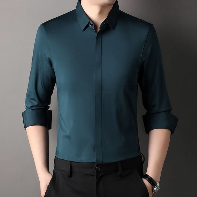 Refined Button Front Smart Casual Shirt