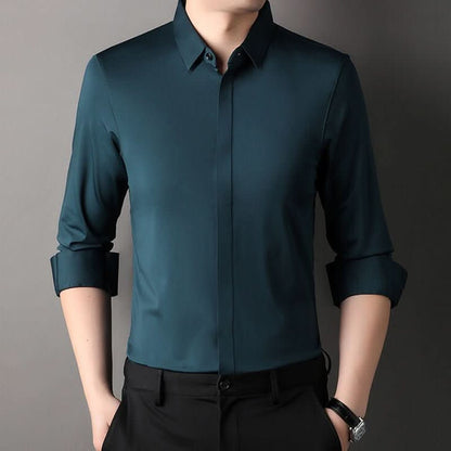 Refined Button Front Smart Casual Shirt