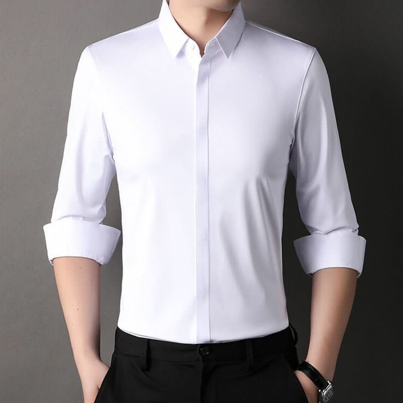 Refined Button Front Smart Casual Shirt