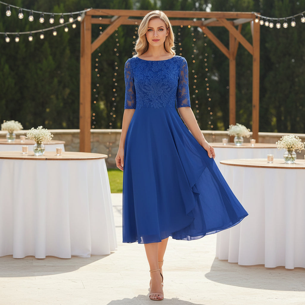Cinched Waist Flared Midi Dress