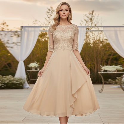 Cinched Waist Flared Midi Dress