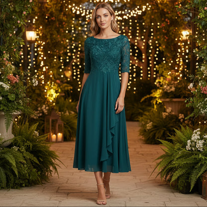 Cinched Waist Flared Midi Dress