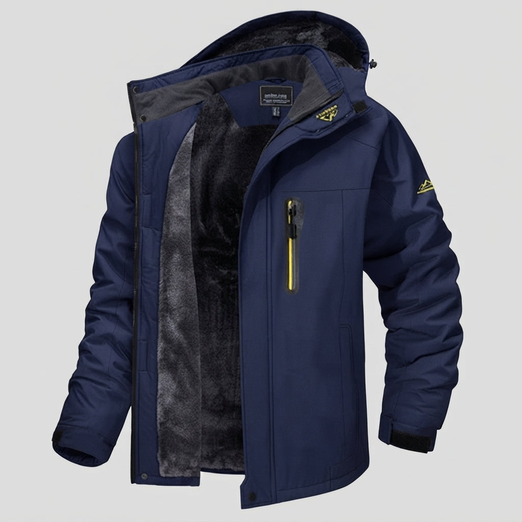 Hooded Full Zip Pocket Outdoor Jacket