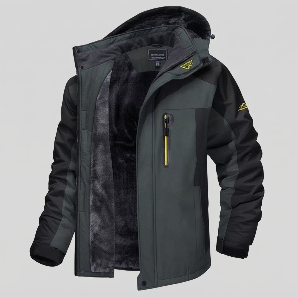 Hooded Full Zip Pocket Outdoor Jacket