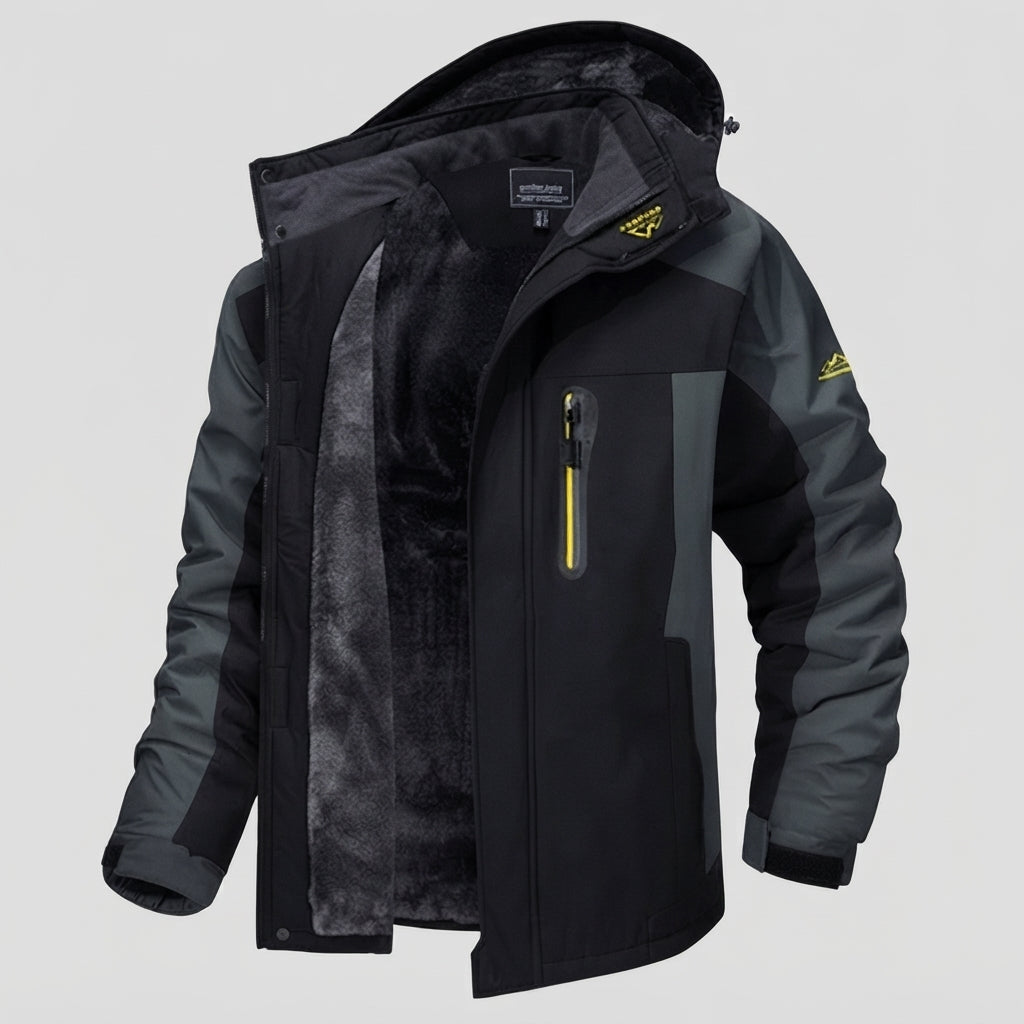Hooded Full Zip Pocket Outdoor Jacket