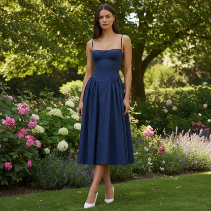 Romantic Dress with Sweetheart Neckline Detail