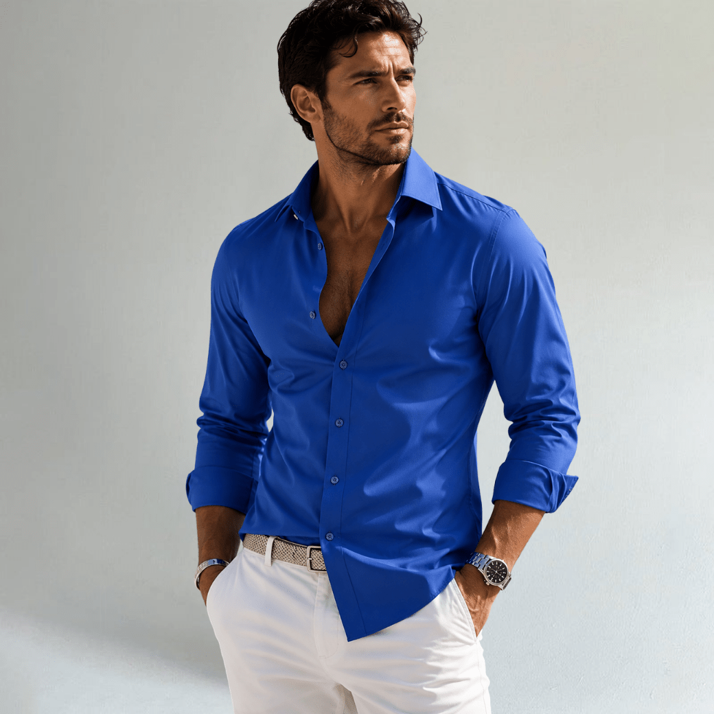 Tailored Stretch Business Dress Shirt