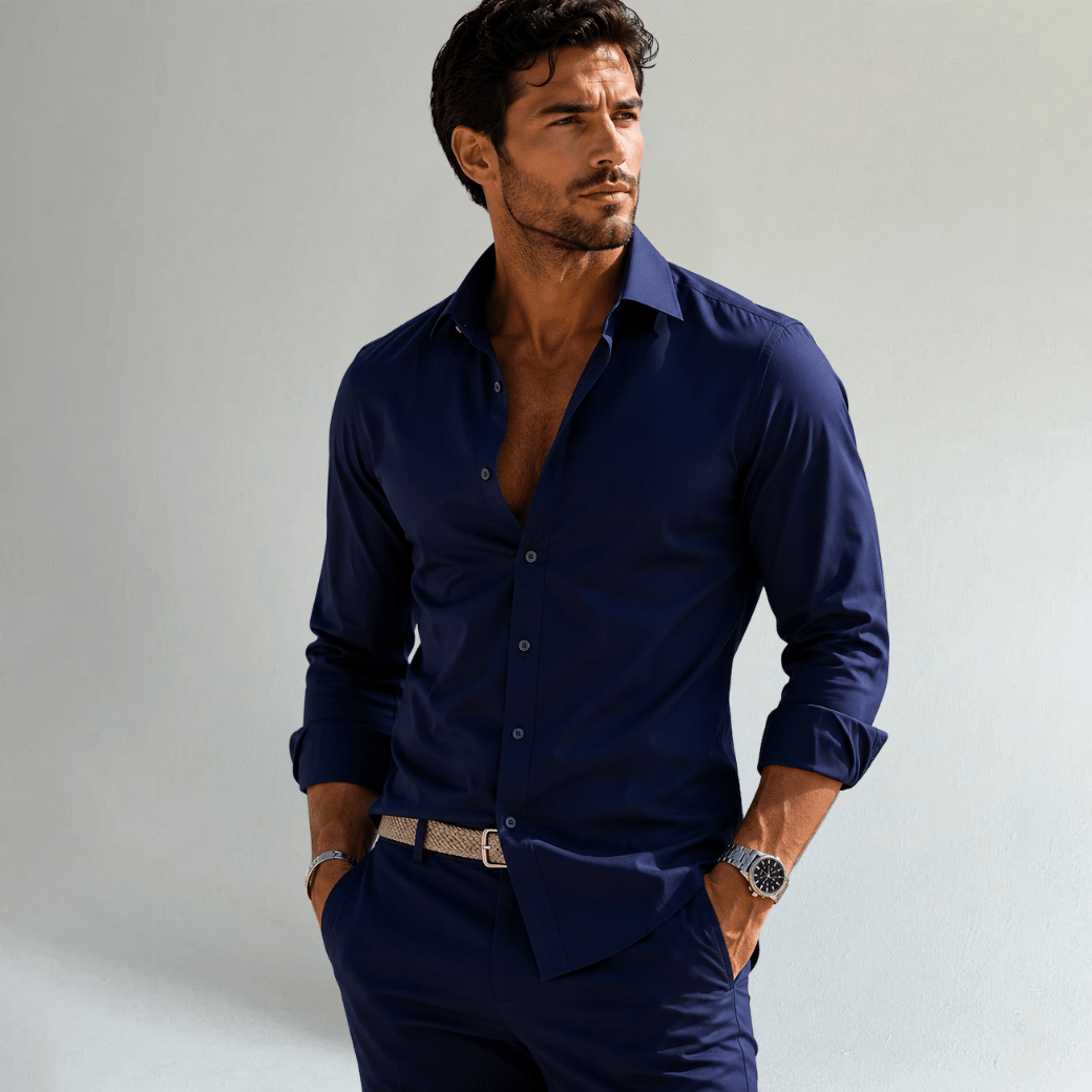 Tailored Stretch Business Dress Shirt