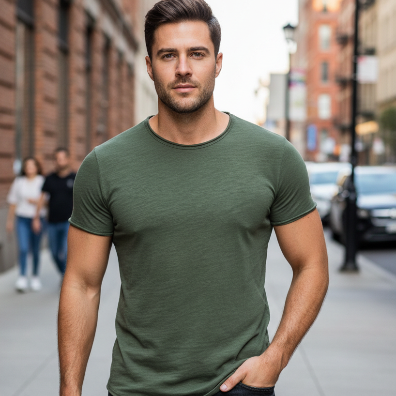 Men's Slim Fit Crew Neck T-Shirt